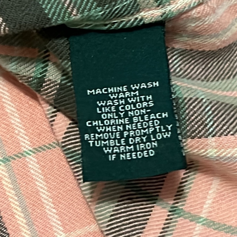 SOLD RALPH LAUREN PLAID FLANNEL BUTTON DOWN SHIRT (L) - Picture 12 of 13